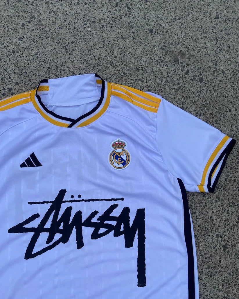 Koszulka REAL MADRYT X STÜSSY biała