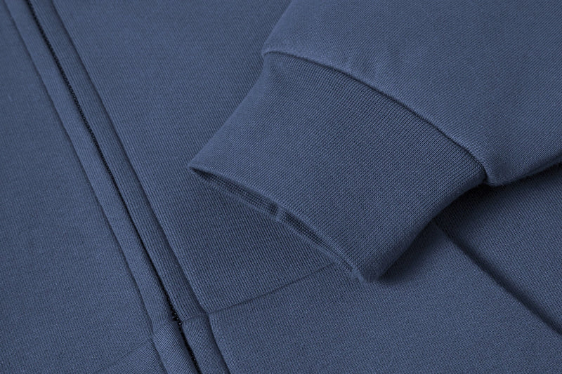 HEAVY BOXY ZIP-UP HOODIE - DARK BLUE