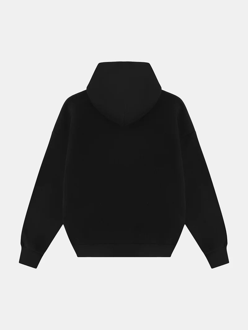 HEAVY BOXY HOODIE - BLACK