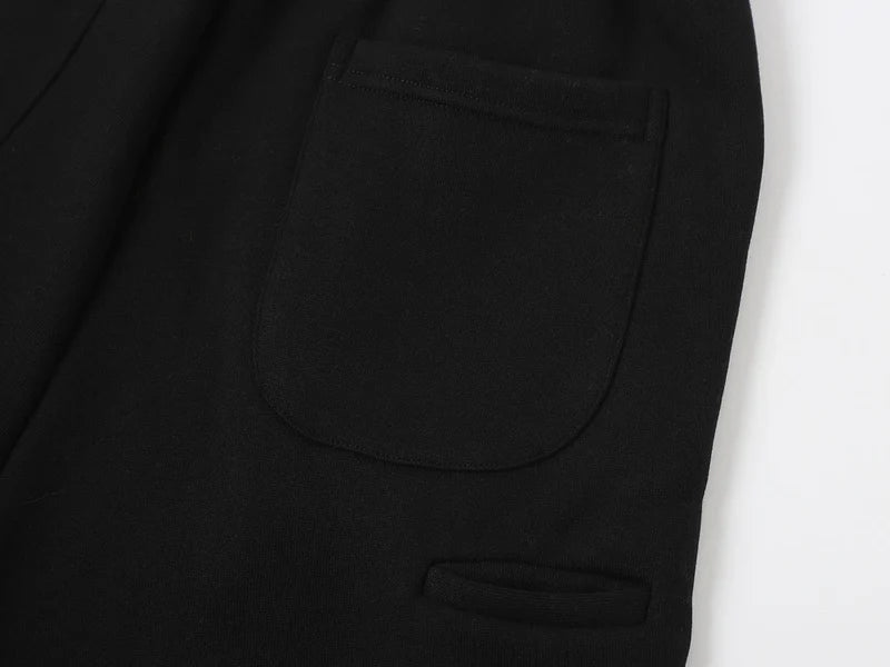 COZY STRAIGHT LEG SWEATS - BLACK