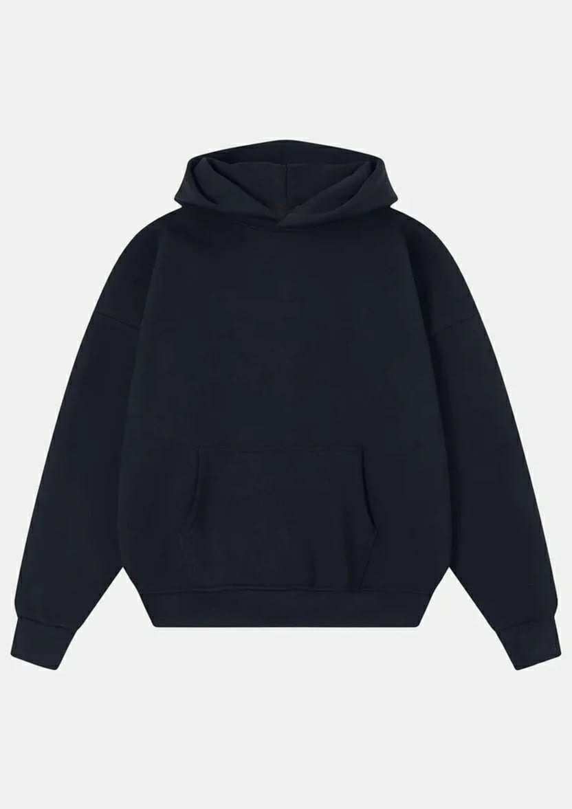 COZY BOXY HOODIE - NAVY BLUE