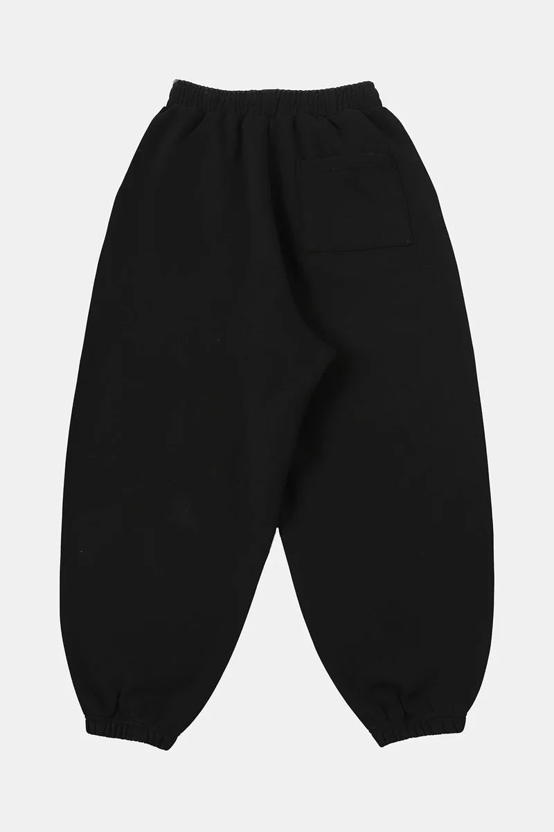 COZY BAGGY JOGGERS - BLACK