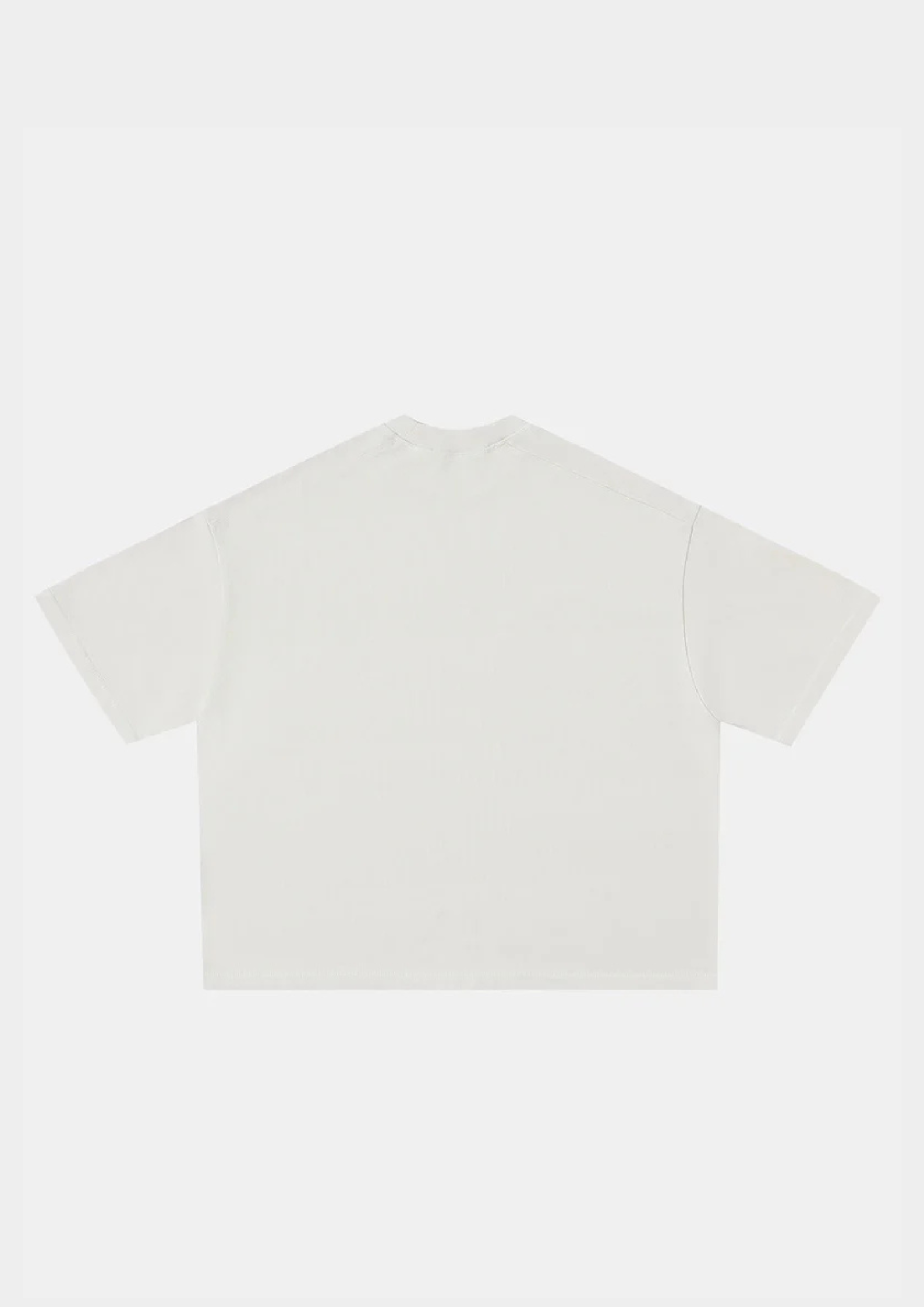 BOXY CROPPED T-SHIRT - CREAM