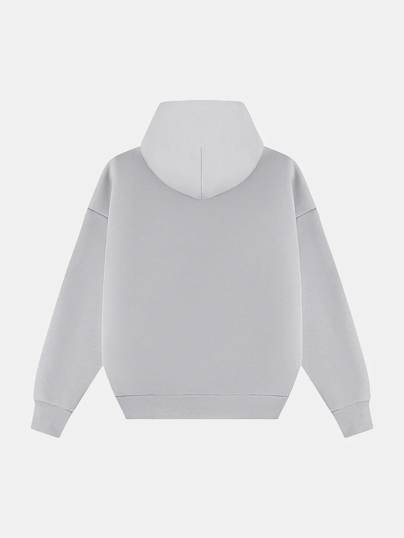 HEAVY BOXY ZIP-UP HOODIE - ARCTIC GRAY