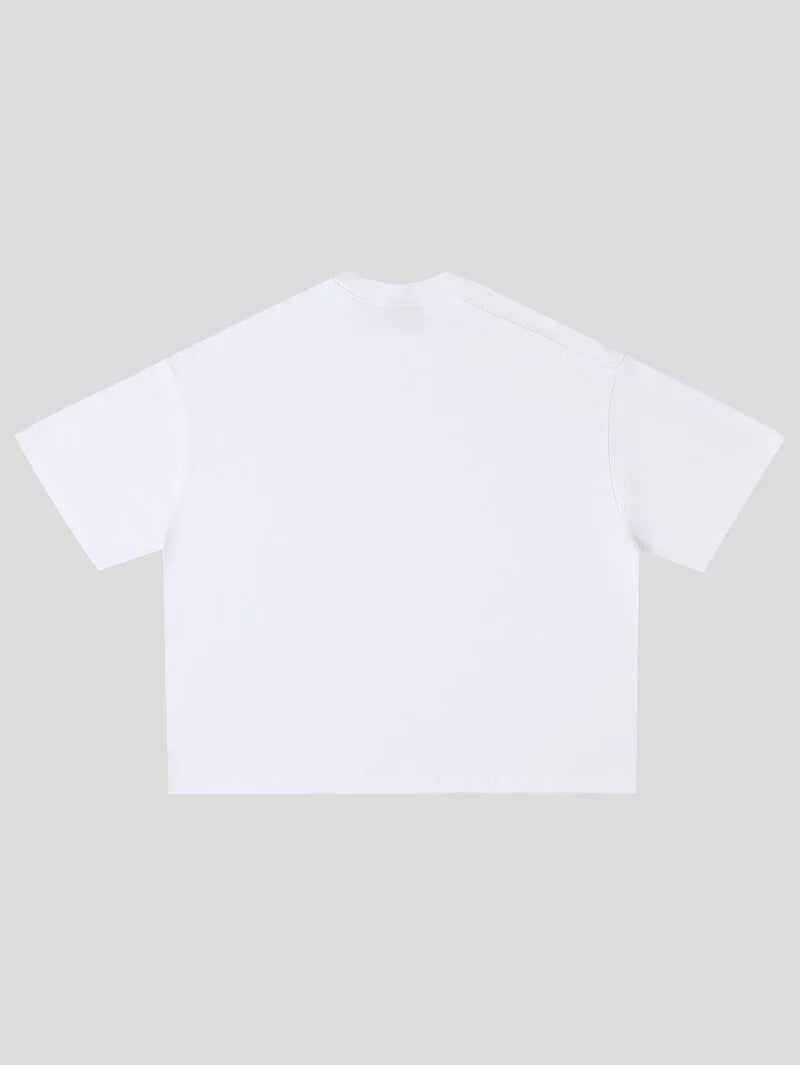 BOXY CROPPED T-SHIRT - WHITE