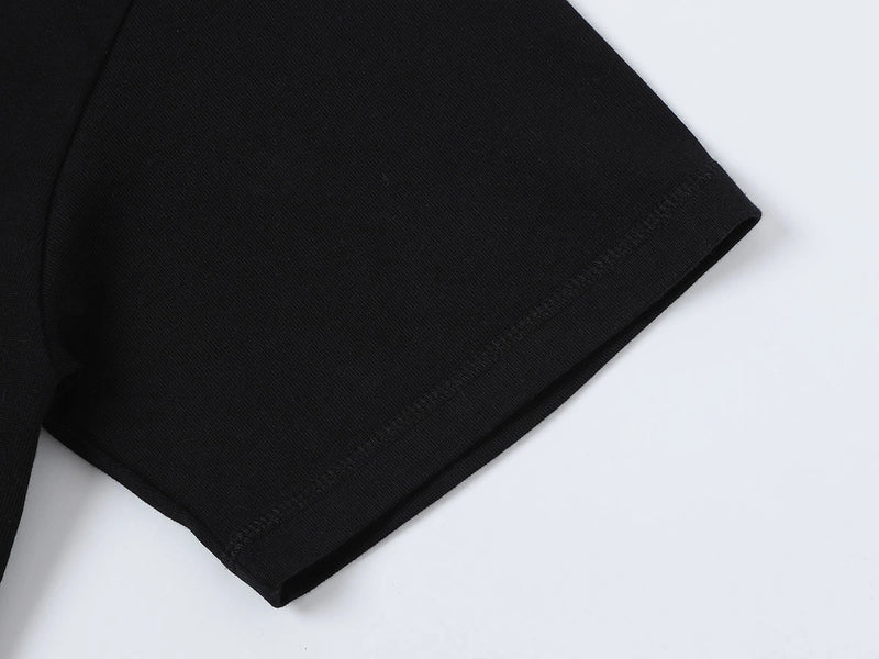 BOXY CROPPED T-SHIRT - BLACK