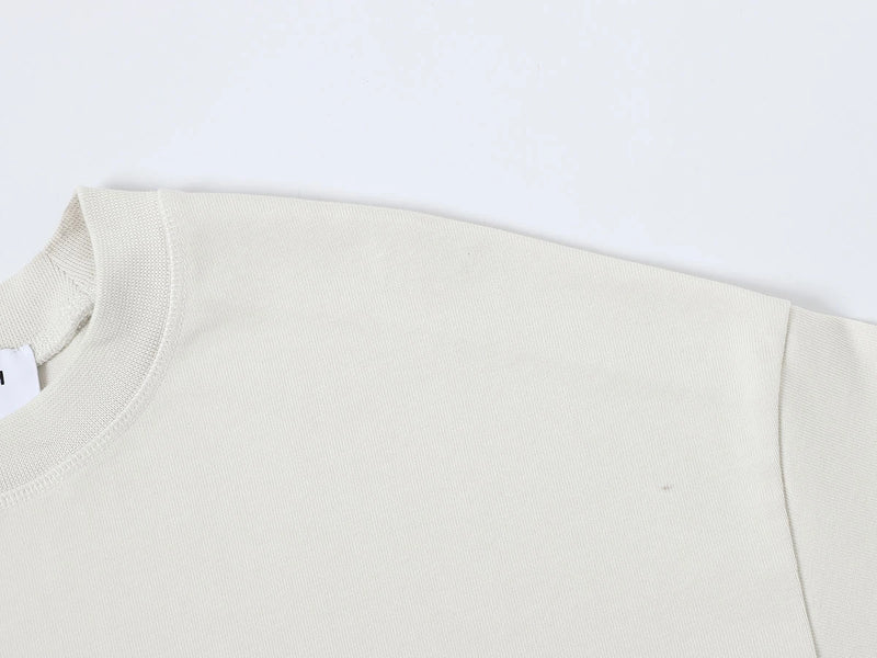 BOXY CROPPED T-SHIRT - CREAM