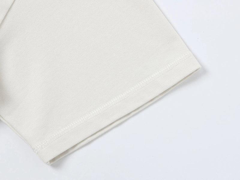 BOXY CROPPED T-SHIRT - CREAM