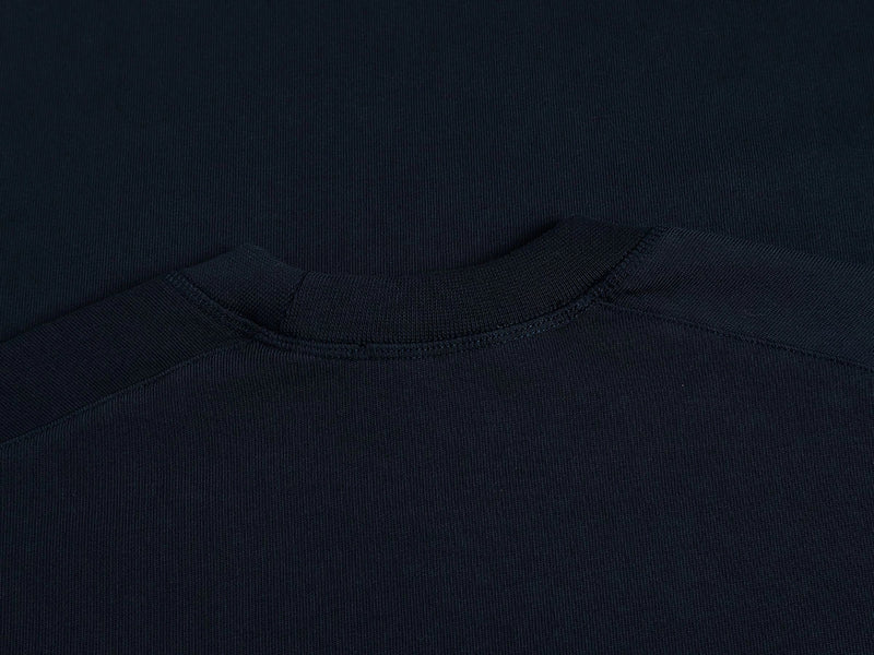 BOXY CROPPED T-SHIRT - NAVY BLUE