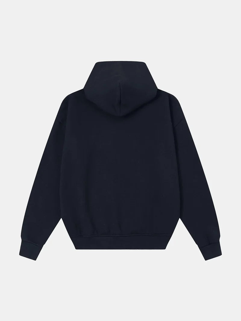 COZY BOXY HOODIE - NAVY BLUE