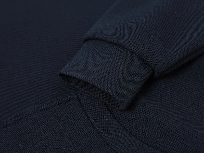 COZY BOXY ZIP-UP HOODIE - NAVY BLUE