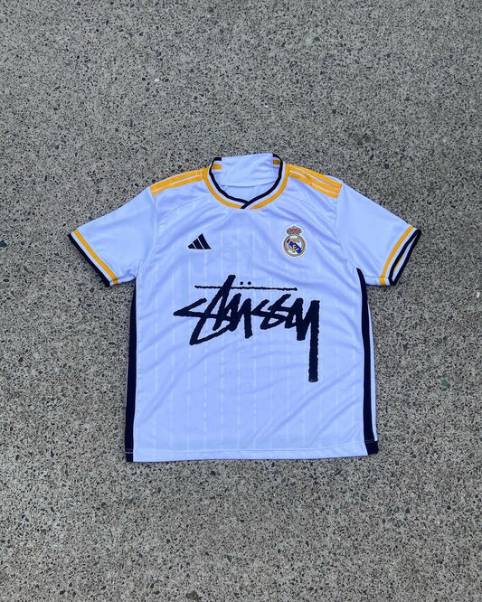 Koszulka REAL MADRYT X STÜSSY biała