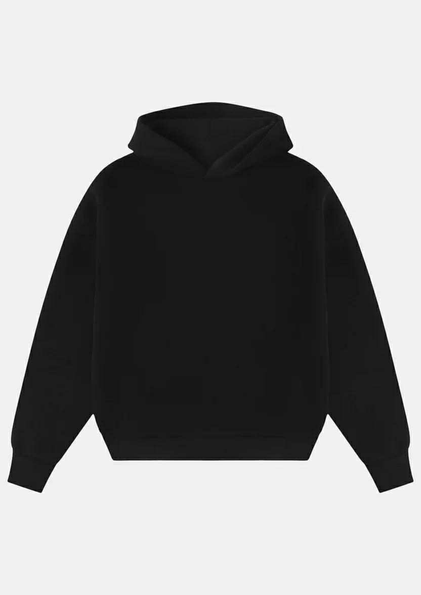HEAVY BOXY HOODIE - BLACK
