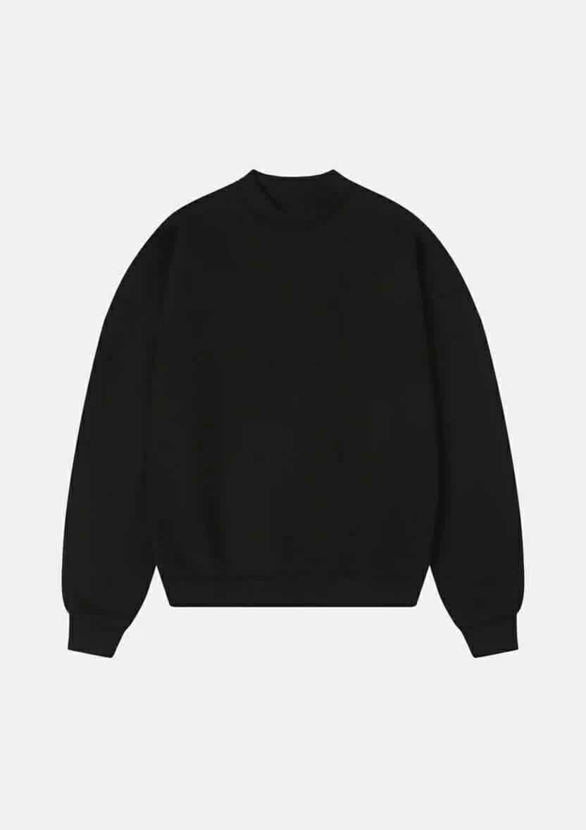 COZY BOXY CREWNECK - BLACK