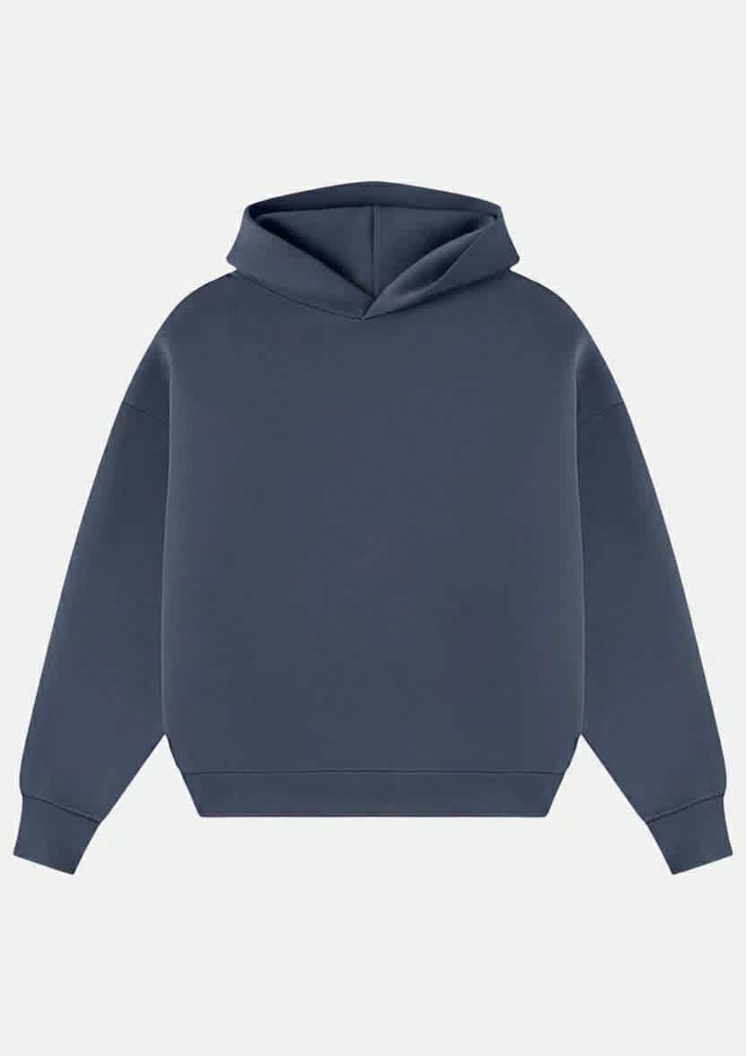 HEAVY BOXY HOODIE - DARK BLUE