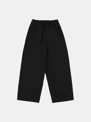 BAGGY PLEATED PANTS - BLACK