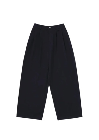 BAGGY PLEATED PANTS - BLUE