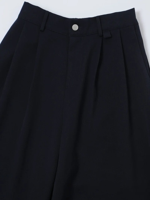BAGGY PLEATED PANTS - BLUE