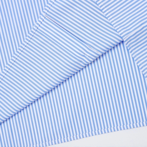 BOXY STRIPED SHORT-SLEEVE SHIRT - BLUE