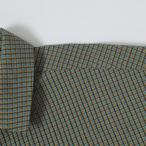 BOXY STRIPED SHORT- SLEEVE SHIRT - GREEN