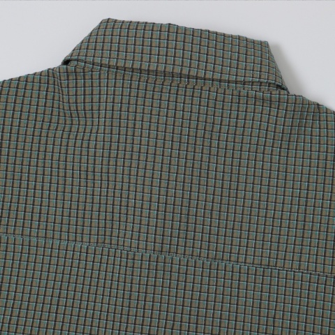 BOXY STRIPED SHORT- SLEEVE SHIRT - GREEN