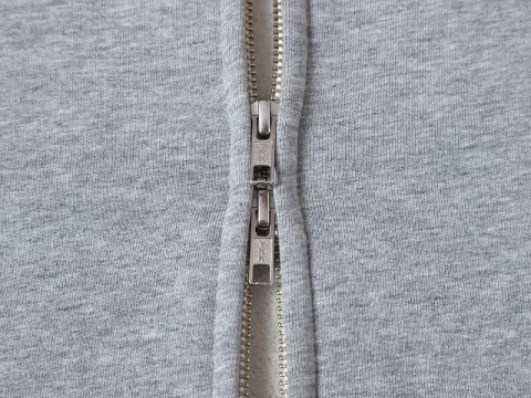 BOXY ZIP-UP HOODIE - FLOWER GRAY