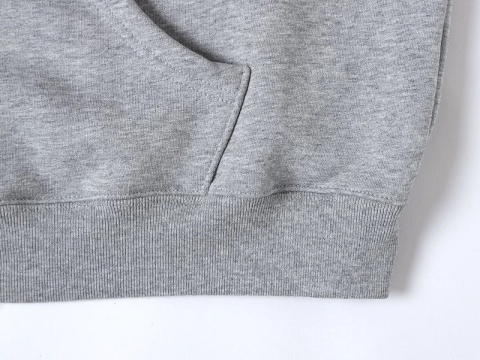 BOXY ZIP-UP HOODIE - FLOWER GRAY
