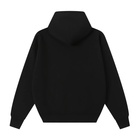 COZY BOXY ZIP-UP HOODIE - BLACK