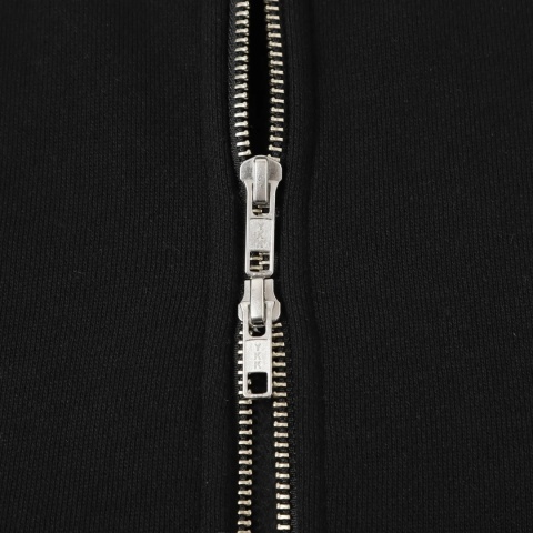 COZY BOXY ZIP-UP HOODIE - BLACK