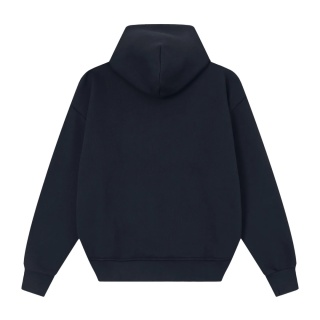 COZY BOXY ZIP-UP HOODIE - NAVY BLUE