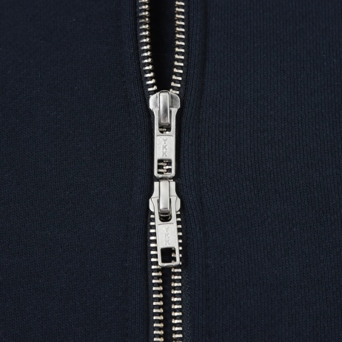 COZY BOXY ZIP-UP HOODIE - NAVY BLUE