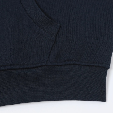 COZY BOXY ZIP-UP HOODIE - NAVY BLUE