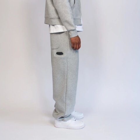 COZY STRAIGHT LEG SWEATS - GRAY