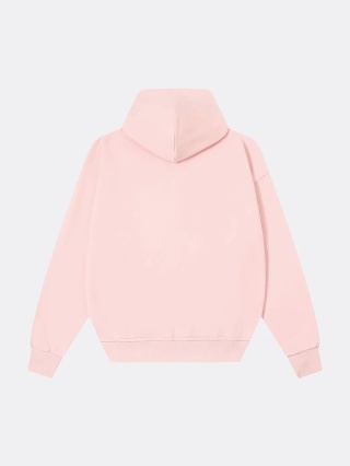 FLOWY ZIP- UP HOODIE - PINK