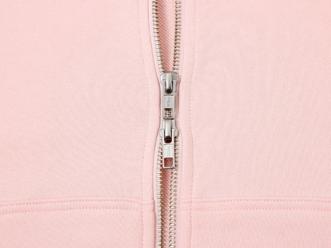 FLOWY ZIP- UP HOODIE - PINK