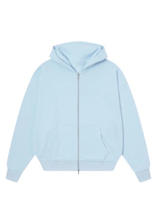 FLOWY ZIP - UP HOODIE - PURE BLUE