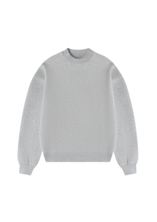 HEAVY BOXY CREWNECK - FLOWER GRAY