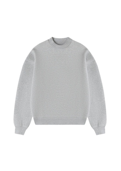 HEAVY BOXY CREWNECK - FLOWER GRAY