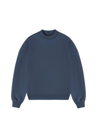 HEAVY BOXY CREWNECK - NAVY