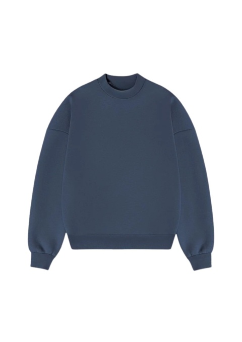 HEAVY BOXY CREWNECK - NAVY