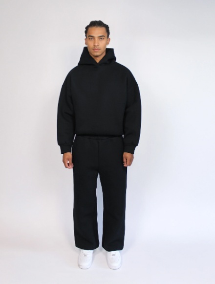 HEAVY BOXY HOODIE - BLACK