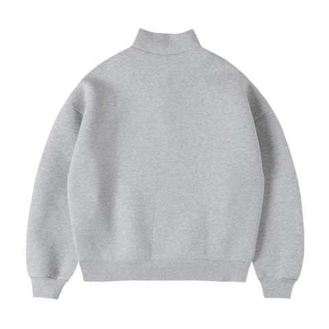 HEAVY BOXY QUARTER ZIP - GRAY