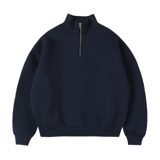 HEAVY BOXY QUARTER ZIP - NAVY