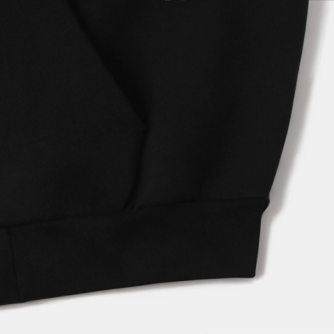 HEAVY BOXY ZIP-UP HOODIE - BLACK