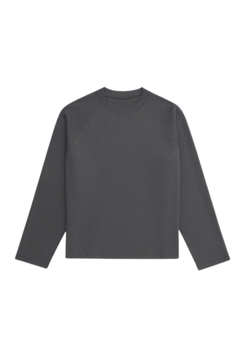 LONG SLEEVE WAFFLE WAVE - GRAY