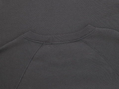 LONG SLEEVE WAFFLE WAVE - GRAY