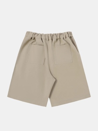 PLEATED LOOSE FIT SHORTS - SAND