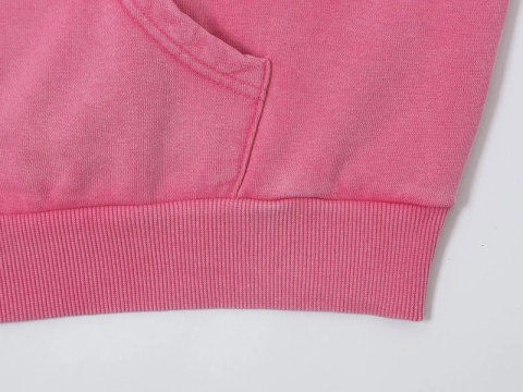 BOXY ZIP-UP HOODIE - WASHED PINK